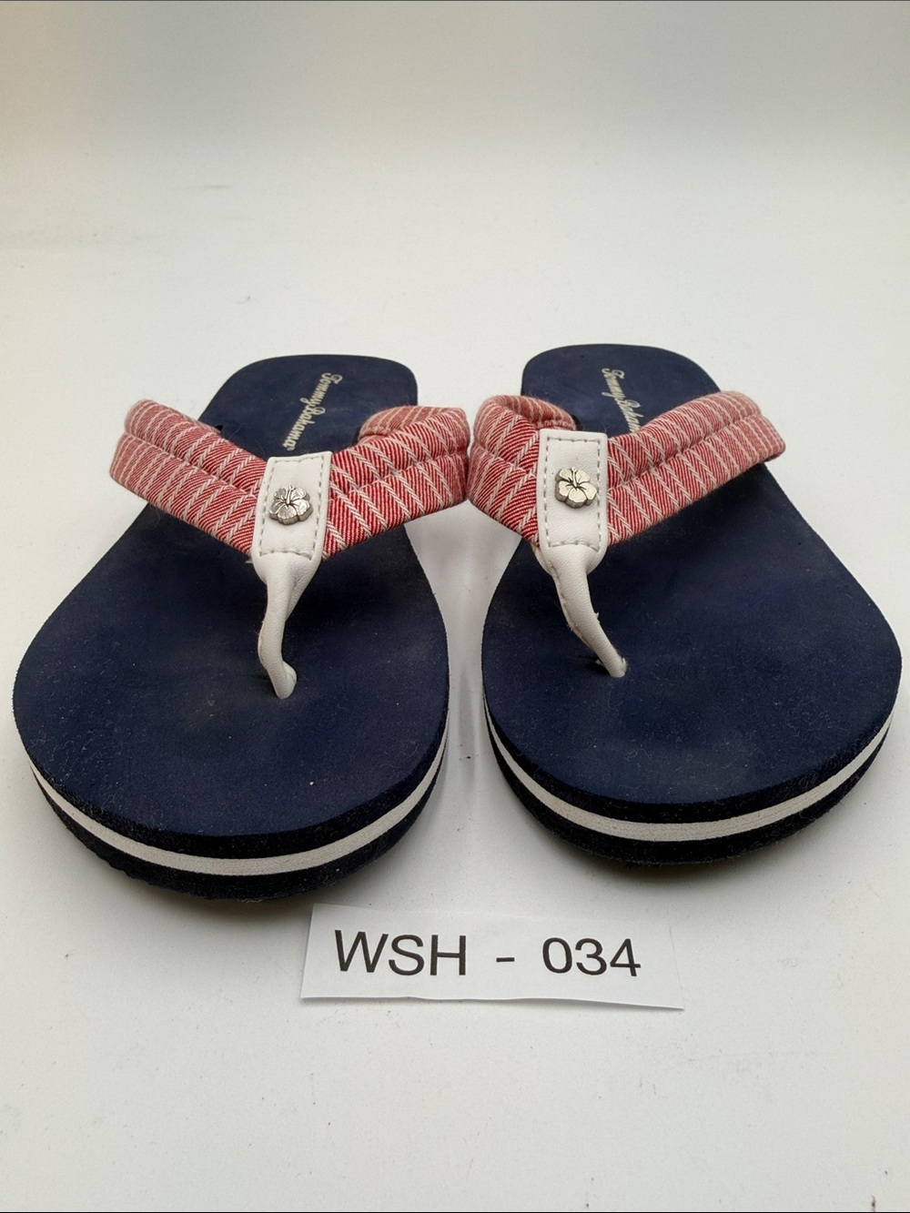 TOMMY BAHAMA sz9.5 PATRIOTIC Red White and Blue Flip Flop Sandals JULY 4th! - Picture 10 of 11